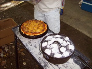 Pizza Baked in an Upside Down Dutch Oven