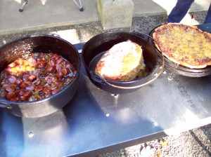 Dutch Ovens on Cook Table