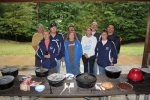 The gang getting ready to eat